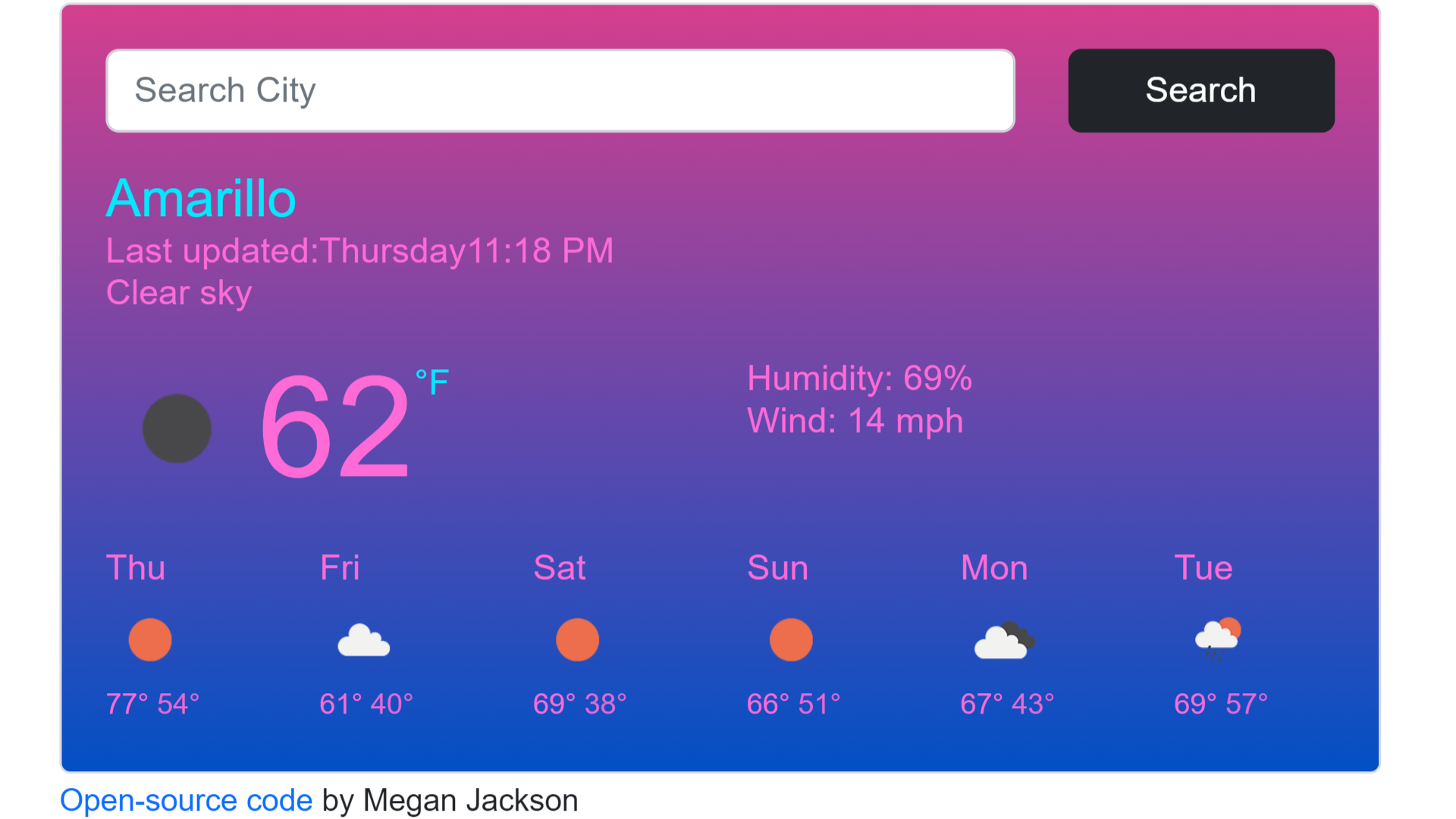 weather project preview